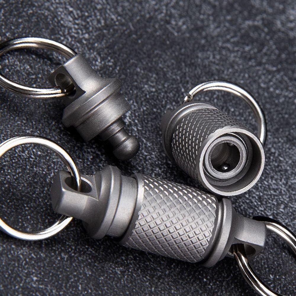 Detachable Car Keychain 360 Degree Rotation Rotate Buckle Titanium Zinc Zinc Alloy Keychain  Outdoor Activity