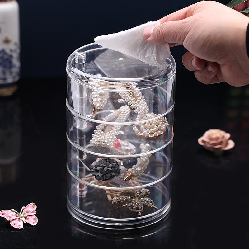 Transparent Multi-Layer Rotating Jewelry & Makeup Storage Organizer