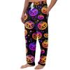 Men's Knitted Halloween Print Pocket Casual Pants Pajama Pants