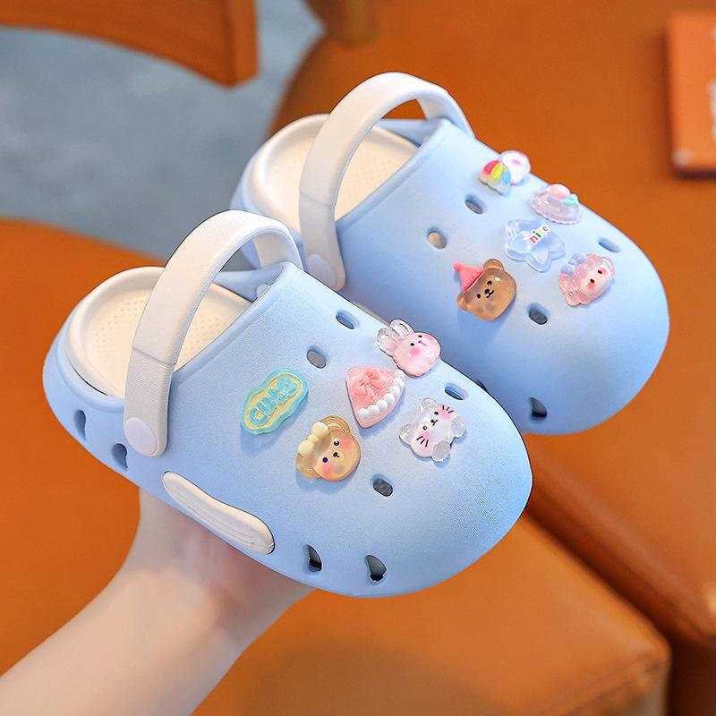 Cute summer children's hole shoes baby slippers infant lightweight indoor shoes children's beach soft-soled sandals