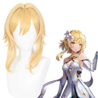 Peluca corta de cola de caballo de 40CM de Anime Breath of the Wild Link, disfraz de Cosplay, pelo sintético resistente al calor, pelucas para hombres y mujeres