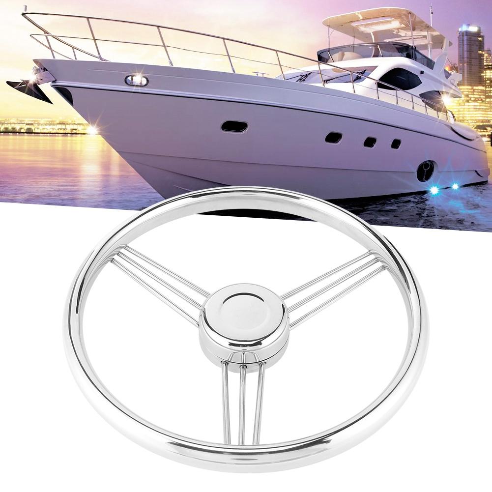 131 2 Inch 9Spoke Marine Boat Steering Wheel Stainless Steel 15 Degrees Yacht Polished Accessory