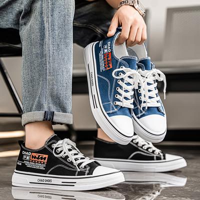 Moda Erkek Trend Düşük Bilekli Kanvas Kaykay Nefes Alabilen Ayakkabılar Öğrenci Erkek Popüler Günlük Yumuşak Taban Koşu Spor Ayakkabıları Gençler İçin