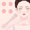 2pcs Eye Cream Applicator Stick Double Headed Silicone Jadestone Wrinkles Remove Eye Massage Tool Pink