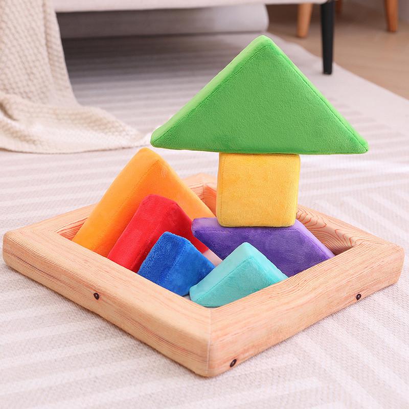 

Tangram Cushion Creative Children Game Splicing Plush Toy For Learning Early