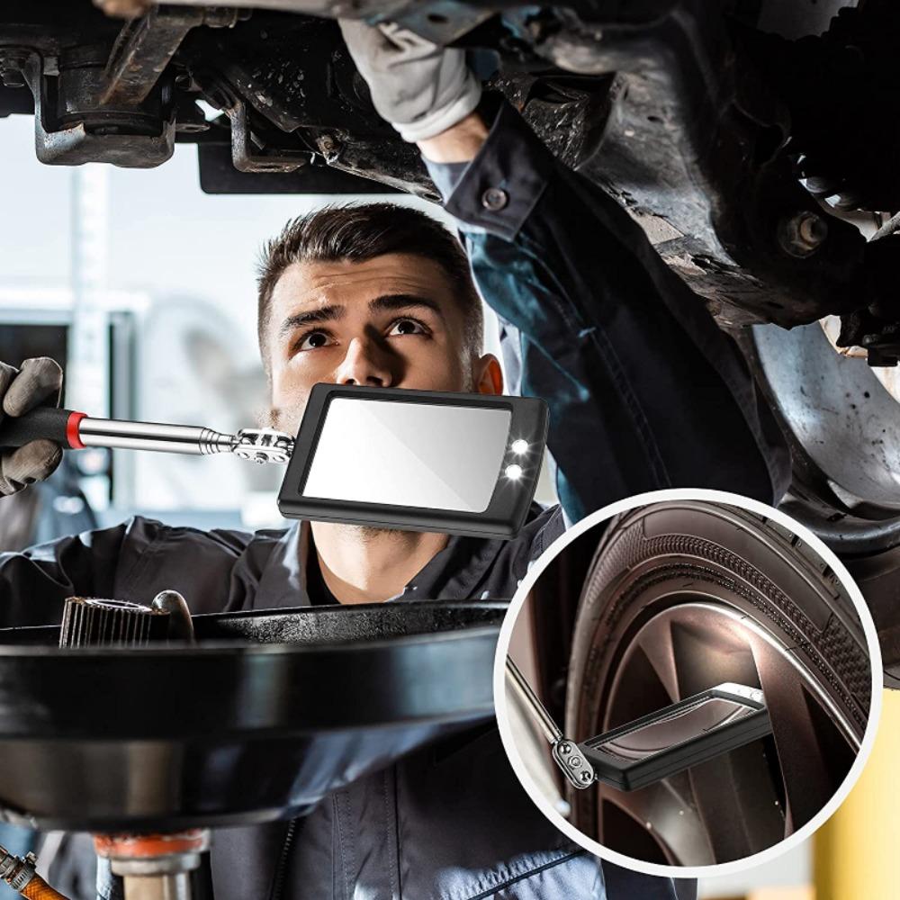 Hlava Motor Podvozek Inspekční Zrcátko Auto Oprava Detektor Zrcátko Reflektor Světlo Inspekční Zrcátko