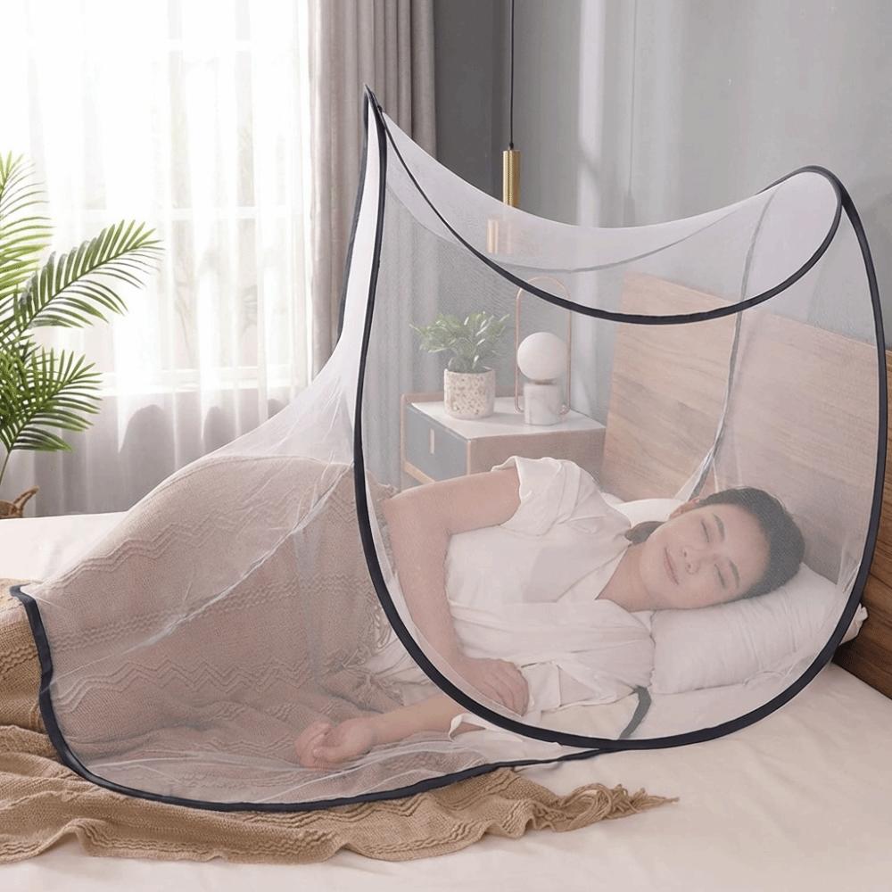 Foldable Mosquito-Proof Net Adjustable Mosquito Net Stand Portable Face Head Mosquito Net Camping