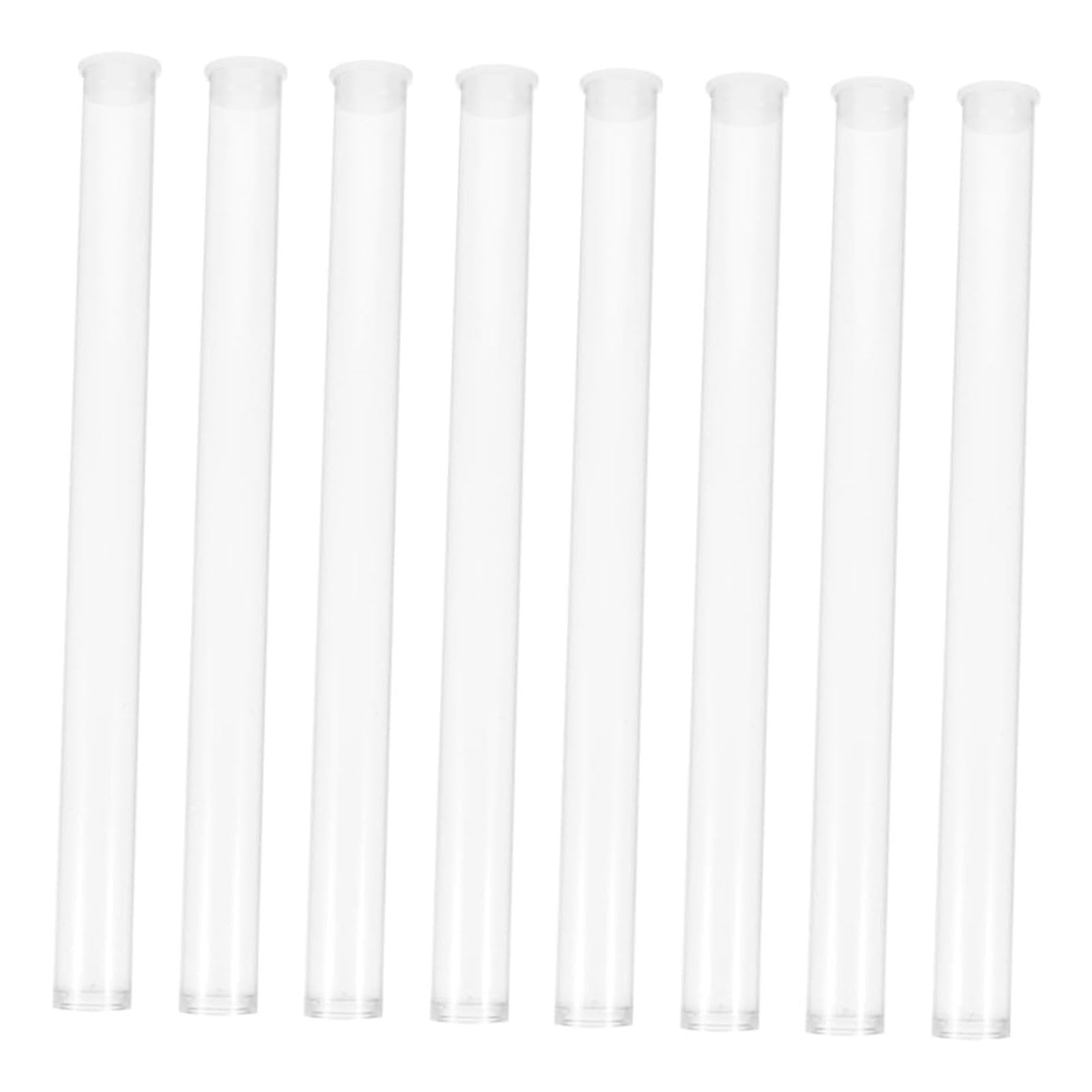 

TVETE [8 штук] Чехол для ароматических палочек, Прозрачные пробирки, Пластиковая банка для хранения ароматических палочек, Портативный чехол, Хранение для буддийского алтаря, Легкий, Акриловый