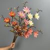 4pcs Simulation Perfume Lotus Branch Plastic Fake Flowers Office Decorative Artificial Magnolia Orange Flower Hall Decoration