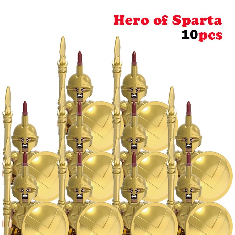 

10 шт. MOC Средневековый замок Рыцари Римские солдаты Строительные блоки Военные Древний Египет Фигурки мумий Воин Стражник Оружие Кирпич