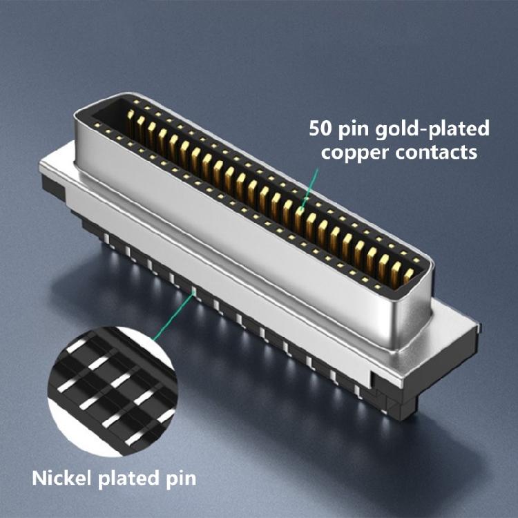 Universal SCSI Solder Female Connectors CN14P to 68P, Sturdy Metal Enclosure Enhances Durability