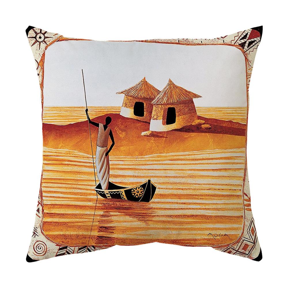 Bunte handbemalte ägyptische schwarze Autokissenhülle Sofakissen Kissen Heimkissen