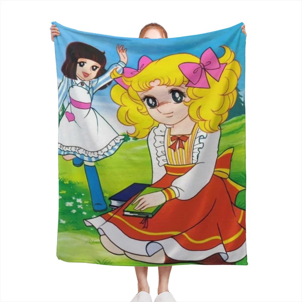 Candy Candy Anime Throw Blanket for Sofa Bed Home Office Nap Car Travel Picnic Gift