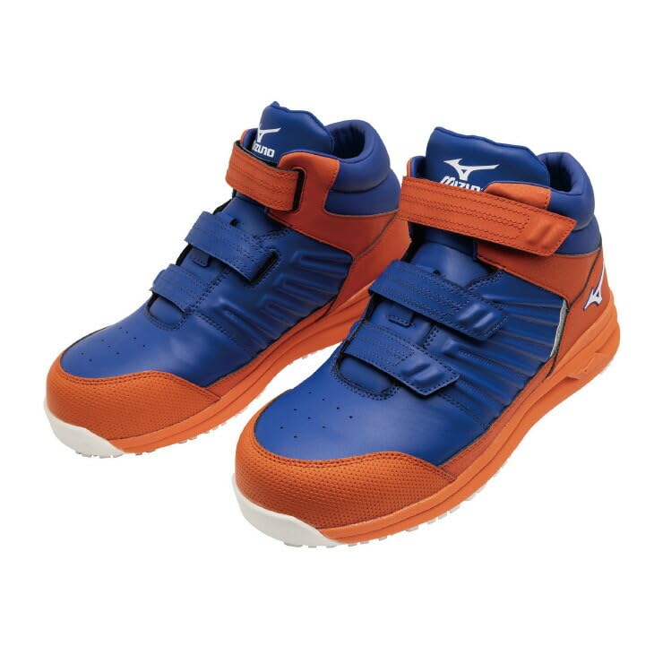 

Mizuno Almighty SSII21H Work Shoes Size 27 (Belt/High-Top/Men s) (F1GA2205) Blue/White/Orange