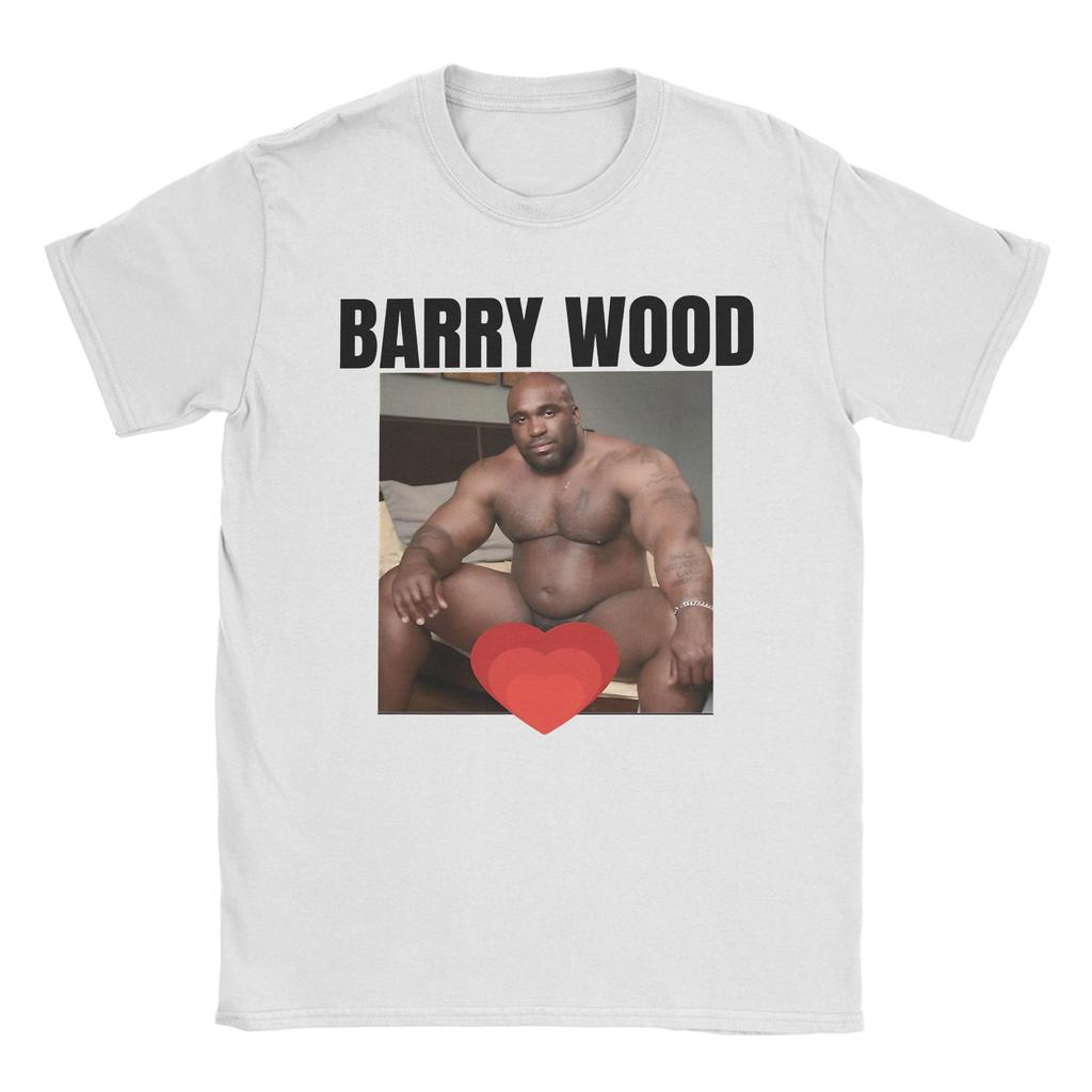 Unisex Unisexs Tshirt Barry Wood Vintage Pure Cotton Tees Short Sleeve Bobblehead Naked Black Guy Meme T Shirts Clothing Plus Size