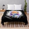 Cute raccoon blanket flannel blanket bedroom thermal blanket portable travel blanket