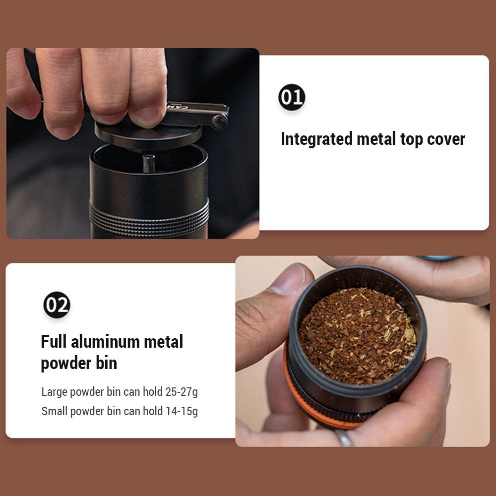 Râșniță de cafea manuală râșniță de cafea conică din oțel inoxidabil cu mâner pliabil pentru camping