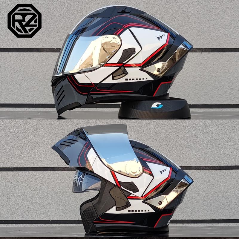 ORZ High Quality Modular Flip Helmet Double Lens Full Helmet Casco Para Motos Motorcycle Travel Half Full Helmet Casque Moto