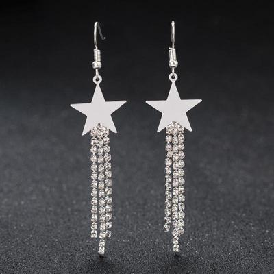 Stylish Star Long Earrings: New Fashion Five-Star Pendant for Women