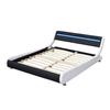 Lit - Incurve - 160x200 - LED - Blanc - Noir - Design Contemporain