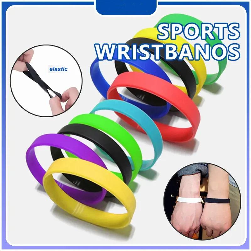 1 Stück Silikon-Sportarmbänder Mit Elastischer Weicher Textur Und Verschiedenen Lebendigen Farben Perfekt Für Fitnessstudio-Training Outdoor-Sportarten