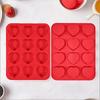 12-Cavity Silicone Cake Mold Heart-Shaped Non-Stick Baking Mold For Brownies Food-Grade Microwave Safe Cupcake Making Tool