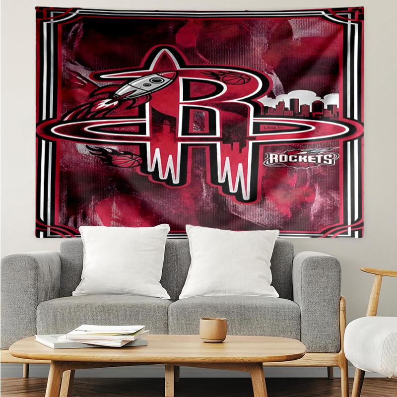 Rockets Basketball Team Quick-Dry Tapestry Hanging for Bedroom,Livingroom, Playroom,Decor Art Room Wall Tapestry Holiday and Birthday Gifts