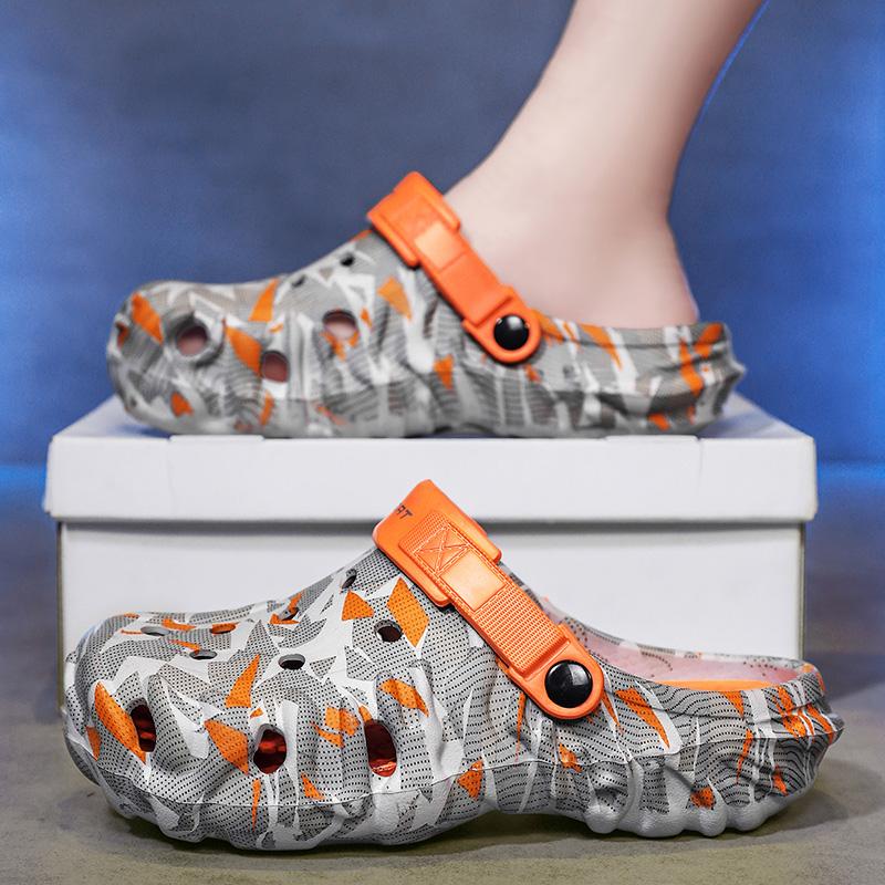 Men Hole Clogs Slippers Men Garden Shoes For Men Arch Support Slides Summer Fashion Beach Slippers Non-Slip Eva Slippers