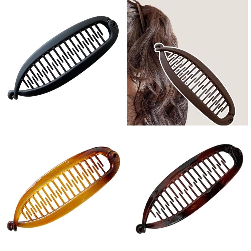 Rutschfester Bananen-Haarclip für Damen Nahtloses Design Harz-Haarnadel für Pferdeschwänze, Dutt und Hochsteckfrisuren