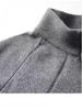 Cárdigan de Punto Holgado con Cremallera y Cuello Alto de Peso Pesado Otoño Invierno
