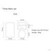 3 Pcs Bath Rug Set Shower Ensemble Mermaid Theme Toilet Lid Cover