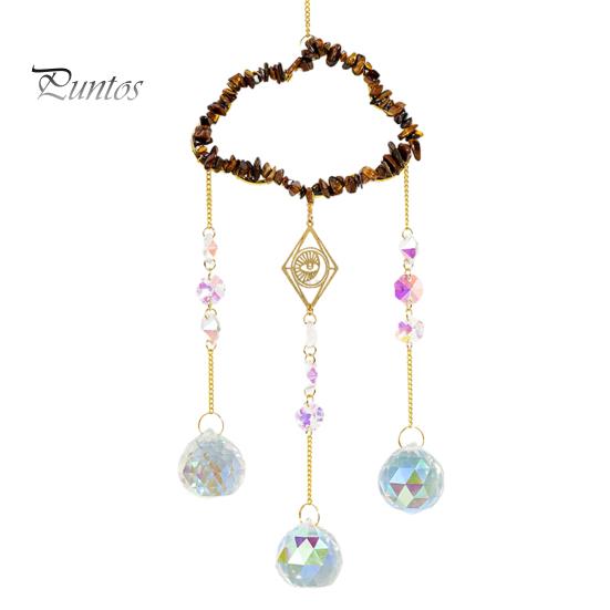 Sonnenfänger-Windspiel-Anhänger, lebendige Farben, schöne Reflexionen, Regenbogen-Kunstkristall, handgefertigter Gartenfenster-Anhänger