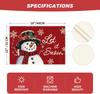 Red Snowman Let It Snow Winter Placemats Set of 4, 12x18 Inch Seasonal Christmas Holiday Table Mats for Party Kitchen Dining Decoration