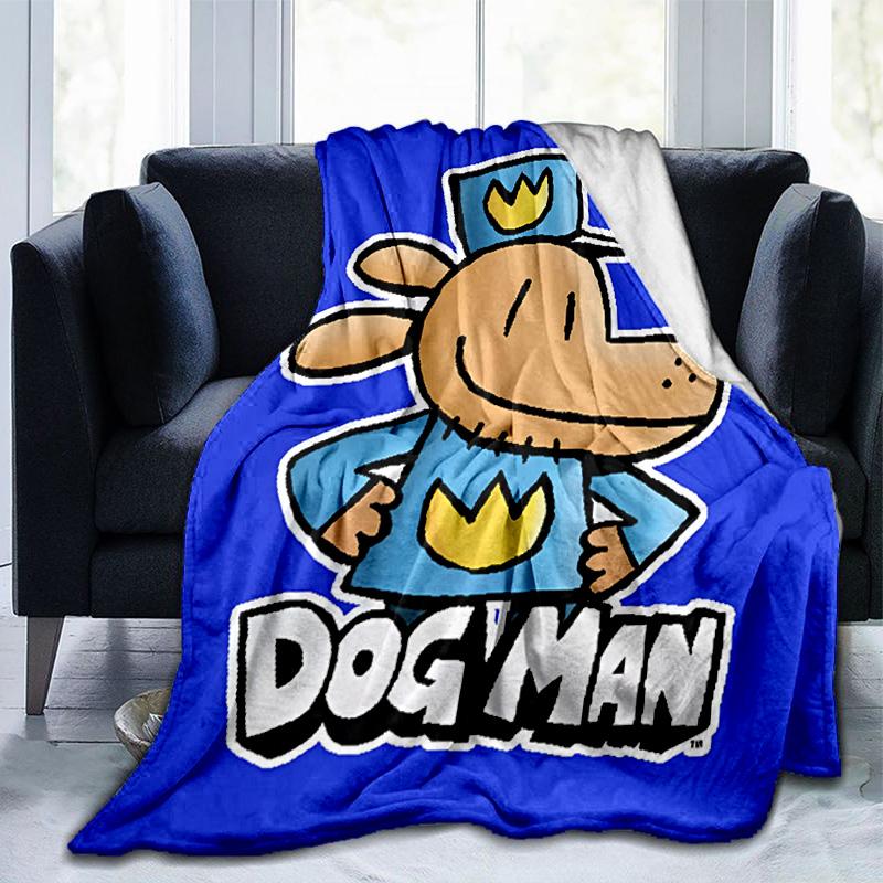 Coperta Avventura di Dog Man e Amici Adatta per Divani, Letti, Uffici e Campeggio - Regalo Perfetto per Halloween Natale