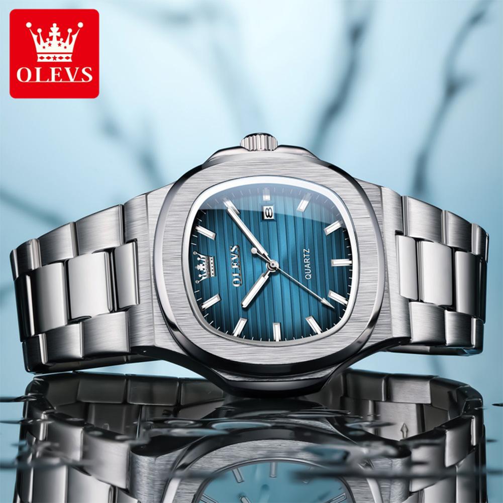 Classic Fashion Quartz Man Watch Luxury Simple Stainless Steel Band Waterproof Casual Date Watches for Mens
