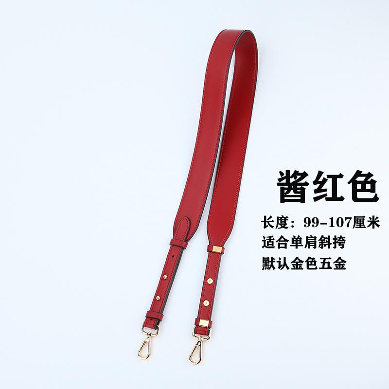 Leather Contrasting Wide Shoulder Strap YOU Fashionable Versatile Women's Bag Single Double-sided