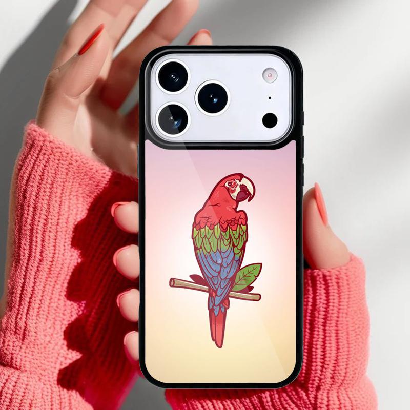 Parrot Bird Phone Case for iPhone 17 Air 16e 15 14 13 Pro Max Back Cover for 12 11 Pro Coque