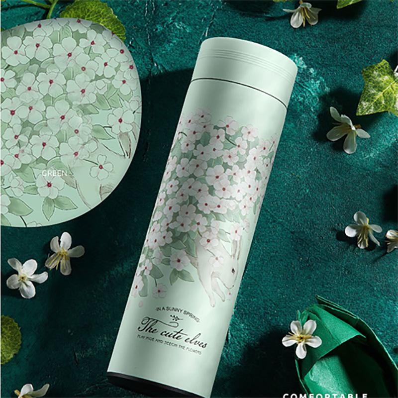 

Термос с осенним лесом и принтом из нержавеющей стали 304, бутылка для воды для кофе, чая, 500 мл, домашняя чашка для воды