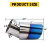 2xAUTO Car Muffler Tip Pipe Exhaust Stainless Steel Chrome Fit Effect 1.5 - 2.3"