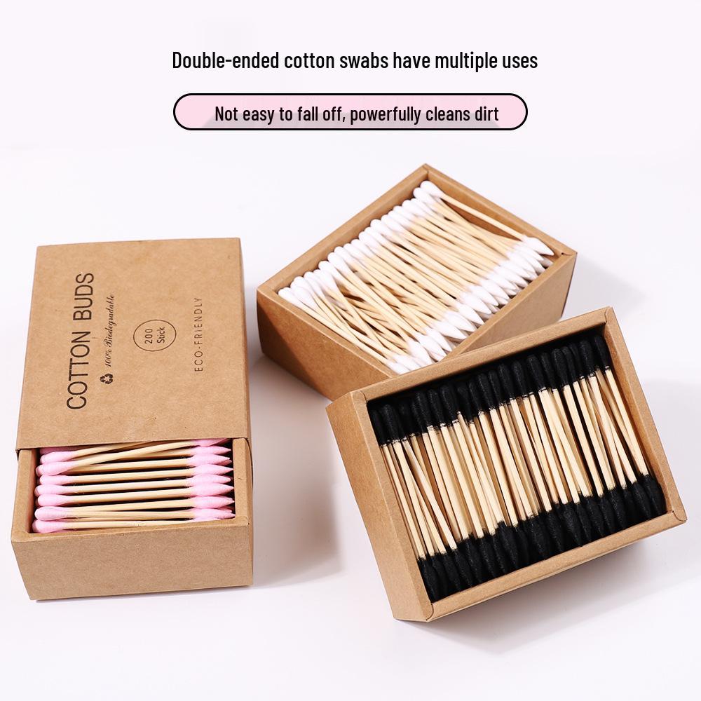 Drawer-style Double-Ended Cotton Swabs: Crafted from premium, eco-friendly cotton, these disposable swabs offer natural cleanliness.