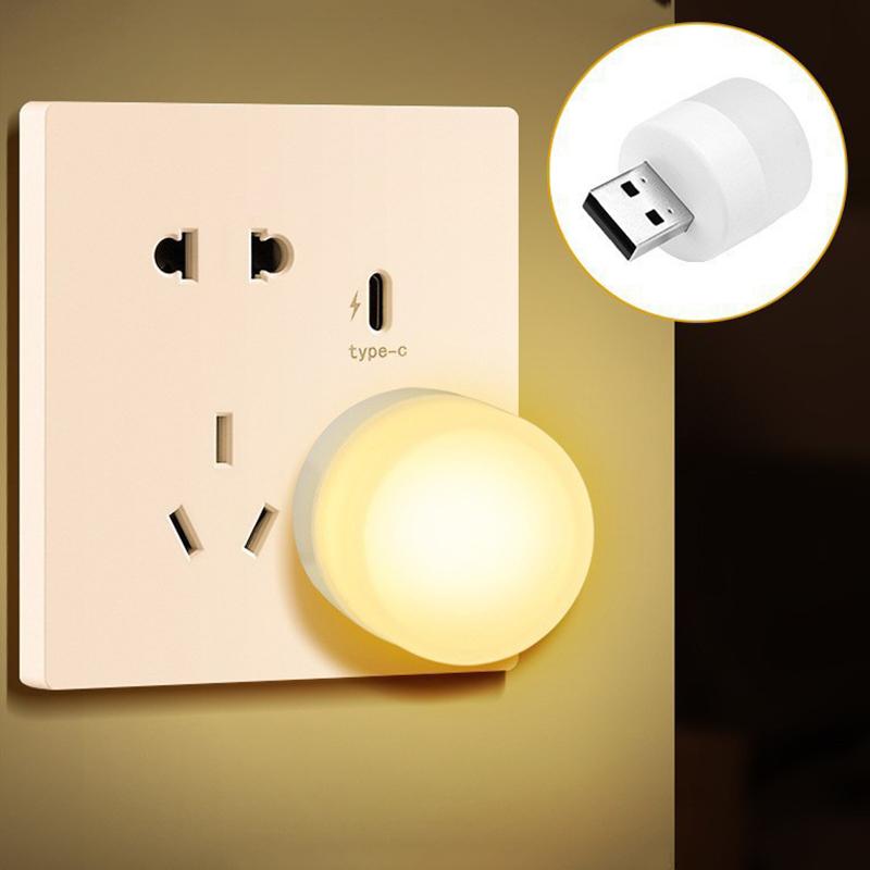 Mini USB Plug Lamp 5V 1W Super Bright Eye Protection Book Light Computer Mobile Power Charging USB Small LED Night Light