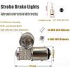 iBrightstar 9-30V Flashing Strobe Blinking Brake Lights 1157 2057 2357 7528 BAY15D LED Bulbs with Projector Replacement for Tail Brake Stop Lights,