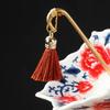 Umbrella-Shaped Ceramic Tea Infuser with Rotating, Chinese Blue & White Ceramic Strainer for Loose Leaf Tea, Kung Fu Tea Filter, Elegant Gift for Tea