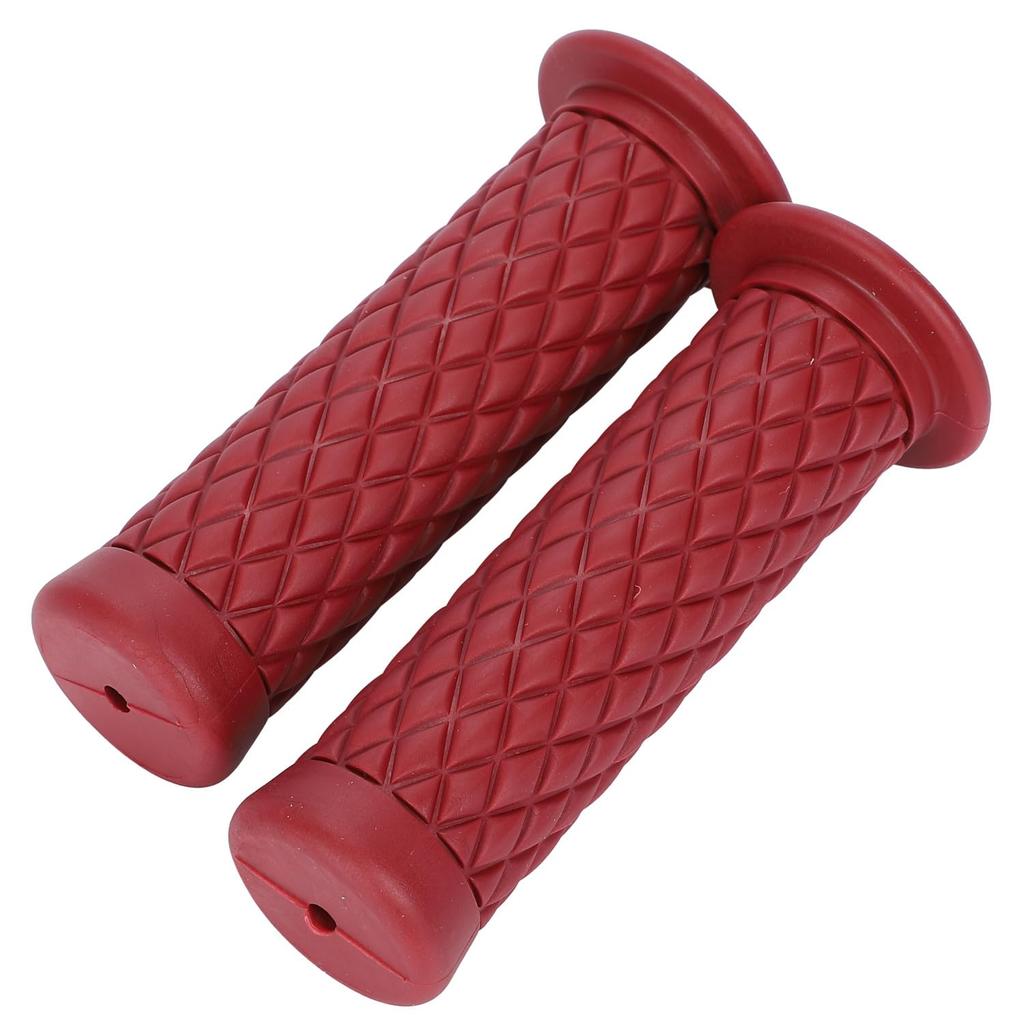 nakira Motorcycle Grip Moped Handle 0.9 inch (22.2 mm) Non-Piercing Rubber C-Type (Bordeaux)