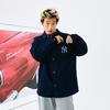 New MLB MONOGRAM Collection New York Yankees 24FW Shirt Unisex Dark Marine Blue 3ADRM0344-50NYD
