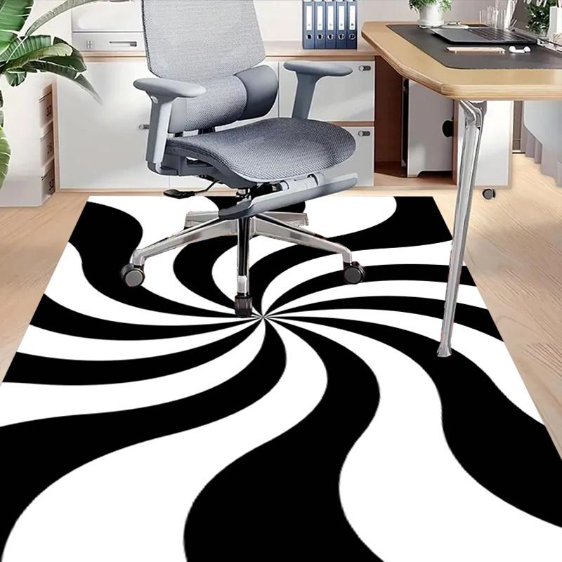 1PC Black White Extra Large Non Slip Floor carpet, Office, family, bedroom, Studio   Large Area Rug Indoor Rugs, , Vibrant Colors