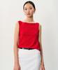 Meibeoyu Balm Off-Shoulder Sleeveless T-Shirt _ Red