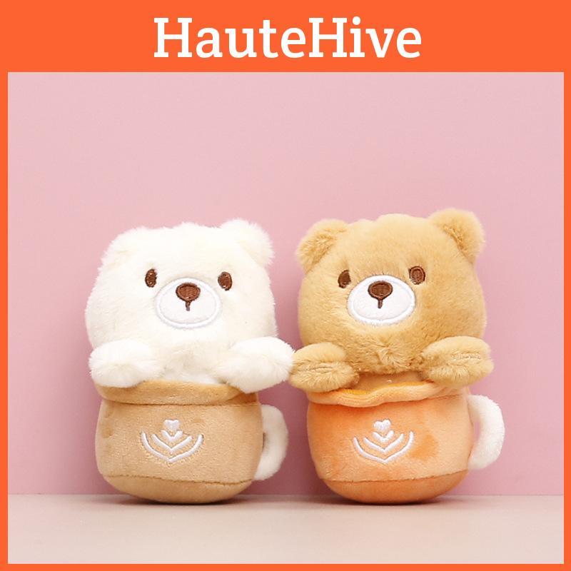 Soft And Cuddly Brown And White Bear Plush Toy For Kids Perfect As Gifts Or Keychains