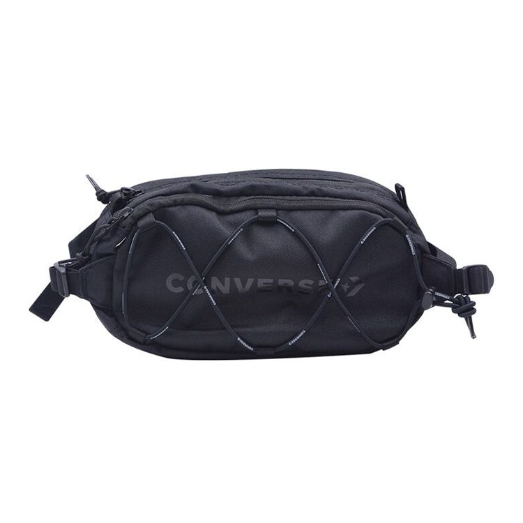 Converse All Star Sports Running Leisure Fabric Shoulder Crossbody Bag Unisex bags Black 10017263-A01 Black