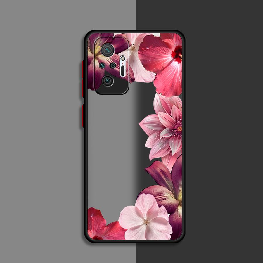 Funda Back Phone Cover Case for Xiaomi Redmi Note 14 12 A4 13C 11 14C 9S 10 13 Pro Plus Cartoon Flower Art